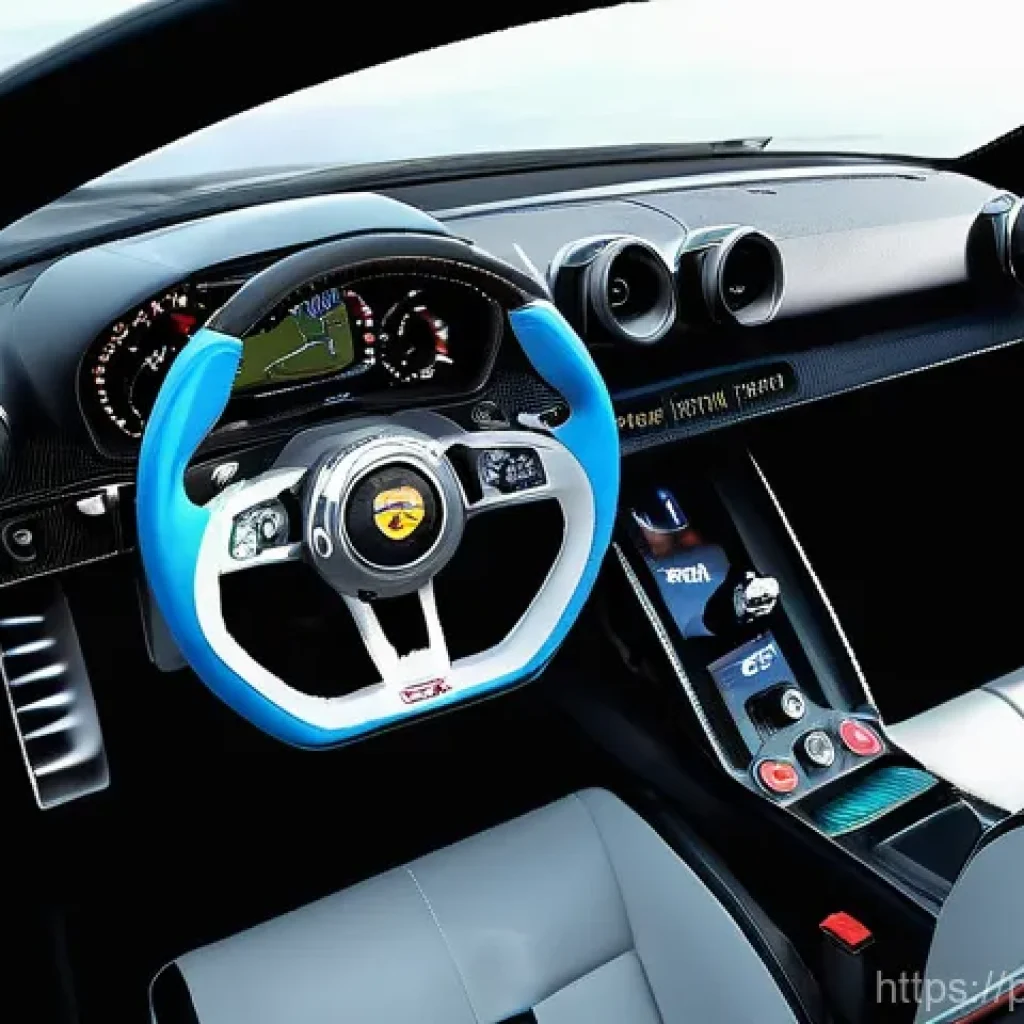레이싱게임 인기 이유 - **Prompt: "A hyper-realistic, first-person view from inside a sophisticated racing simulator cockpit...