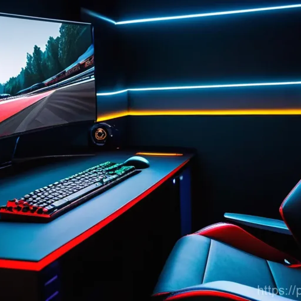 레이싱게임의 경제 시스템 - **Prompt: Gamer's Virtual Garage Customization** "A young adult, casually dressed in a dark hood...