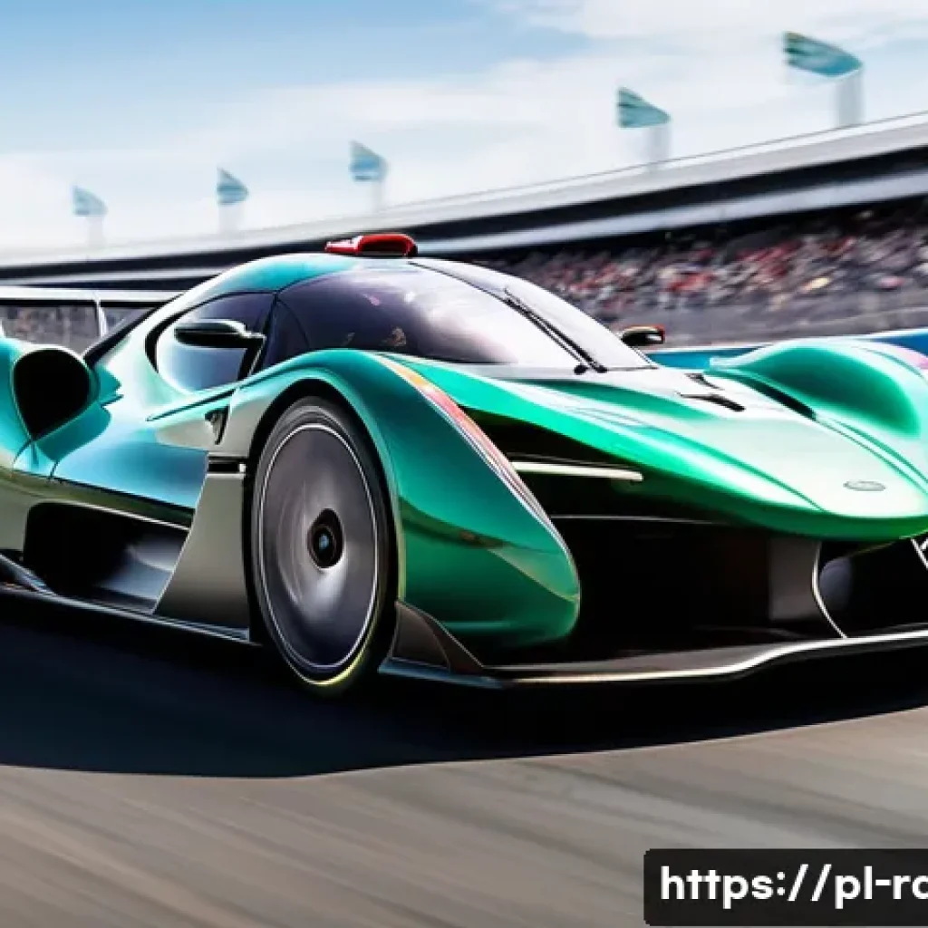 레이싱 모드별 장단점 - A high-performance sports car speeding on a professional race track in daytime, depicted in dynamic ...