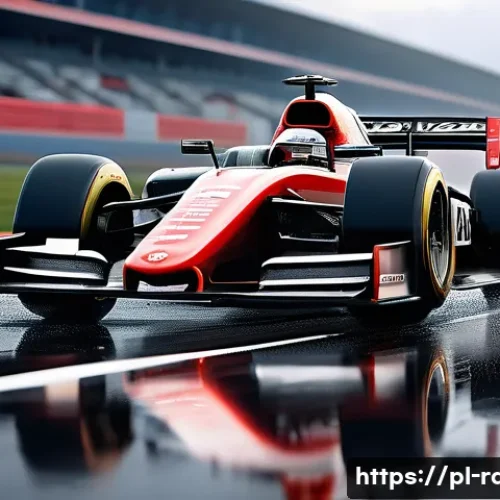 Home 31 레이싱게임 속의 실제 브랜드 - Ultra-realistic racing car model in a dynamic wet race environment, showcasing detailed body contour...